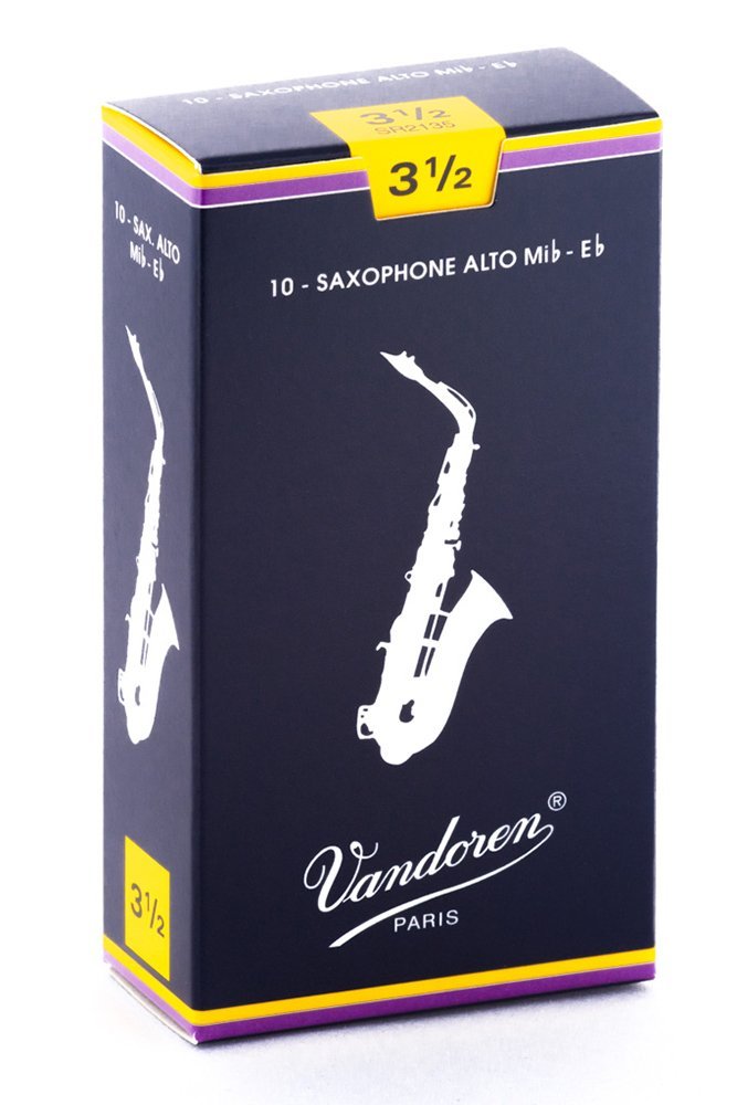 עלים לסקסופון אלט מספר 3.5 - 10 בקופסא Vandoren SR2135 2 עלים לסקסופון אלט מספר 3.5 10 בקופסא Vandoren SR2135