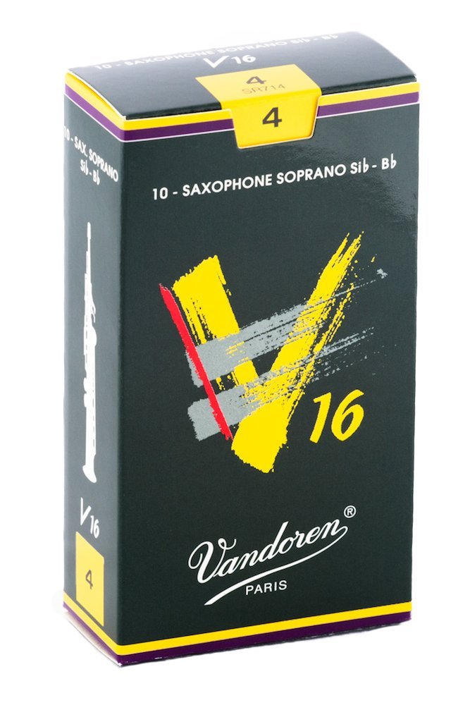 עלים לסקסופון סופרן V16 מספר 4 - 10 בקופסא Vandoren SR714 2 עלים לסקסופון סופרן V16 מספר 4 10 בקופסא Vandoren SR714