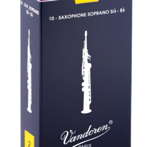 עלים לסקסופון סופרן כחול מספר 2 – 10 בקופסא Vandoren SR202