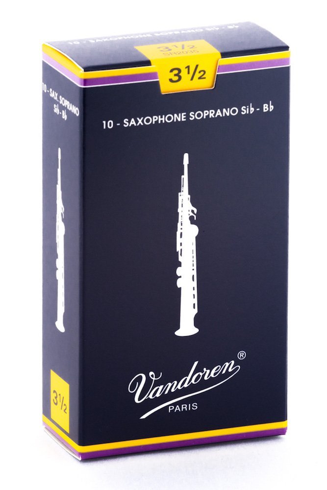 עלה בודד לסקסופון סופרן כחול מספר 3.5 - Vandoren SR2035 2 עלה בודד לסקסופון סופרן כחול מספר 3.5 Vandoren SR2035
