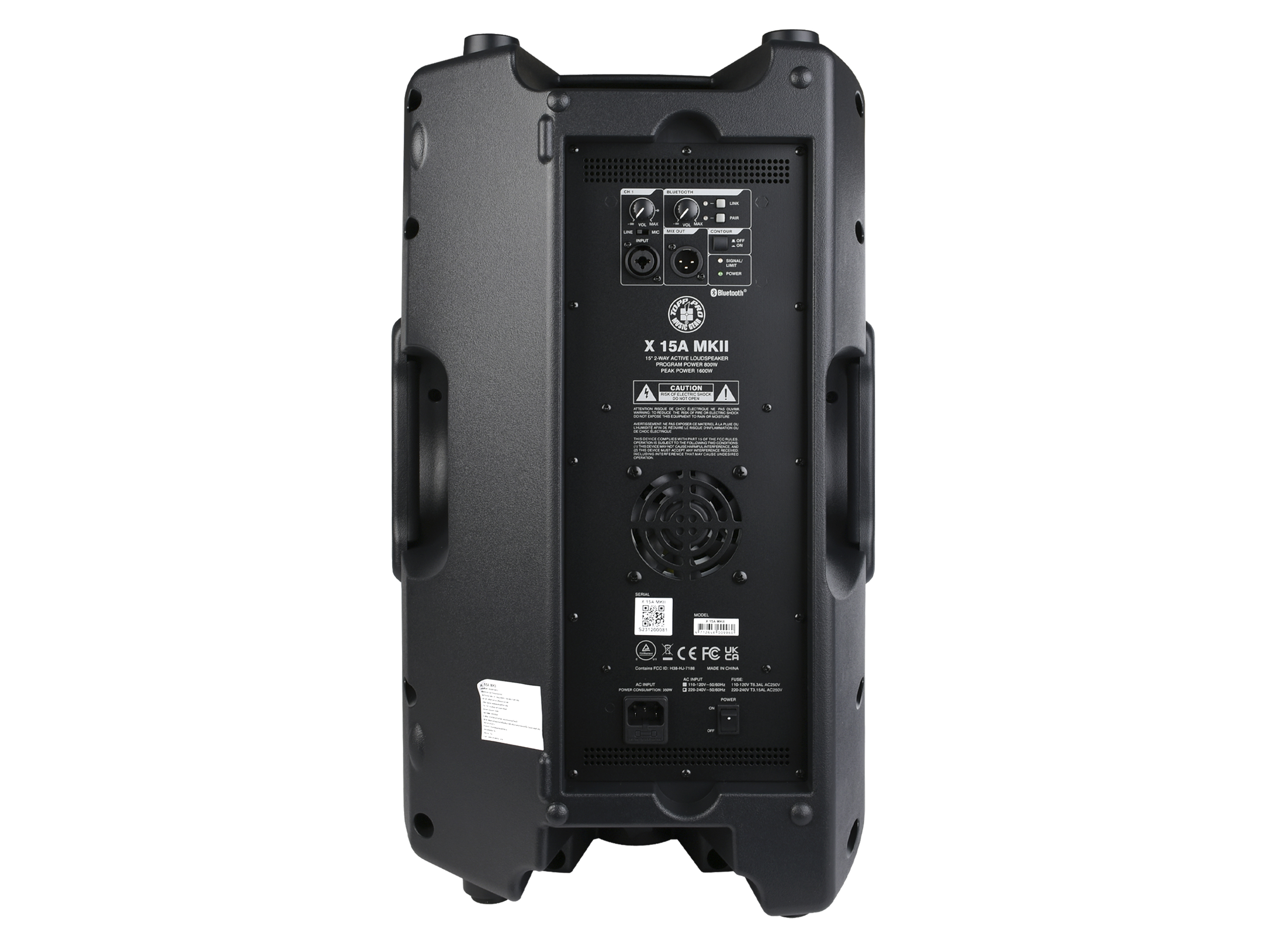 רמקול מוגבר "15 Topp Pro X15A MKII BT 1600W 5 662050104012 2.jpg