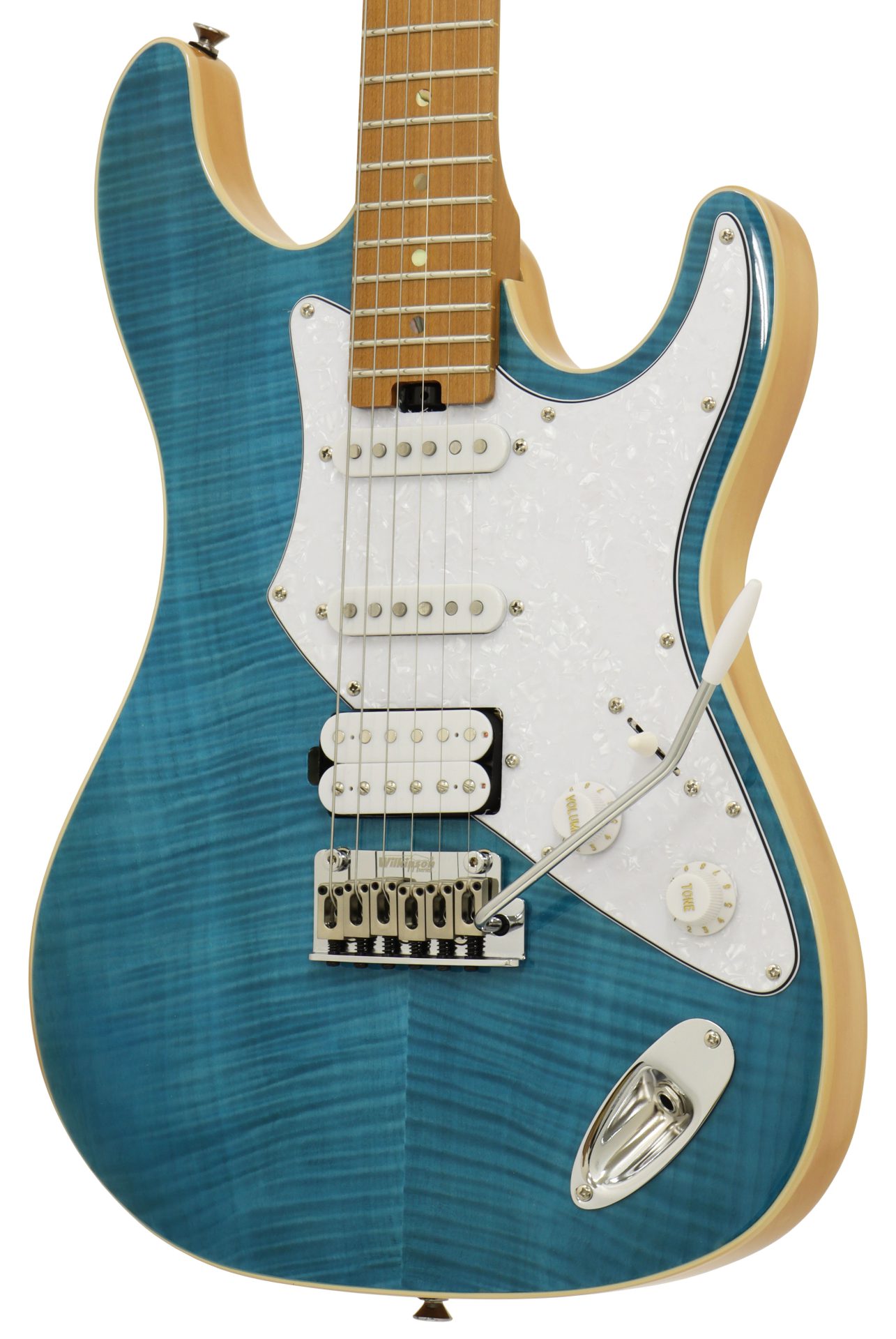 גיטרה חשמלית Aria 714 MK2 TQBL Turquoise Blue 2 714mk2 tqbl body scaled 1.jpg