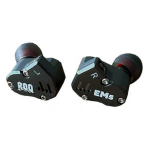 אוזניות IN EAR ROQ AUDIO EM5 – גוף מתכת, 2 כבלים נשלפים וטיפים מתחלפים