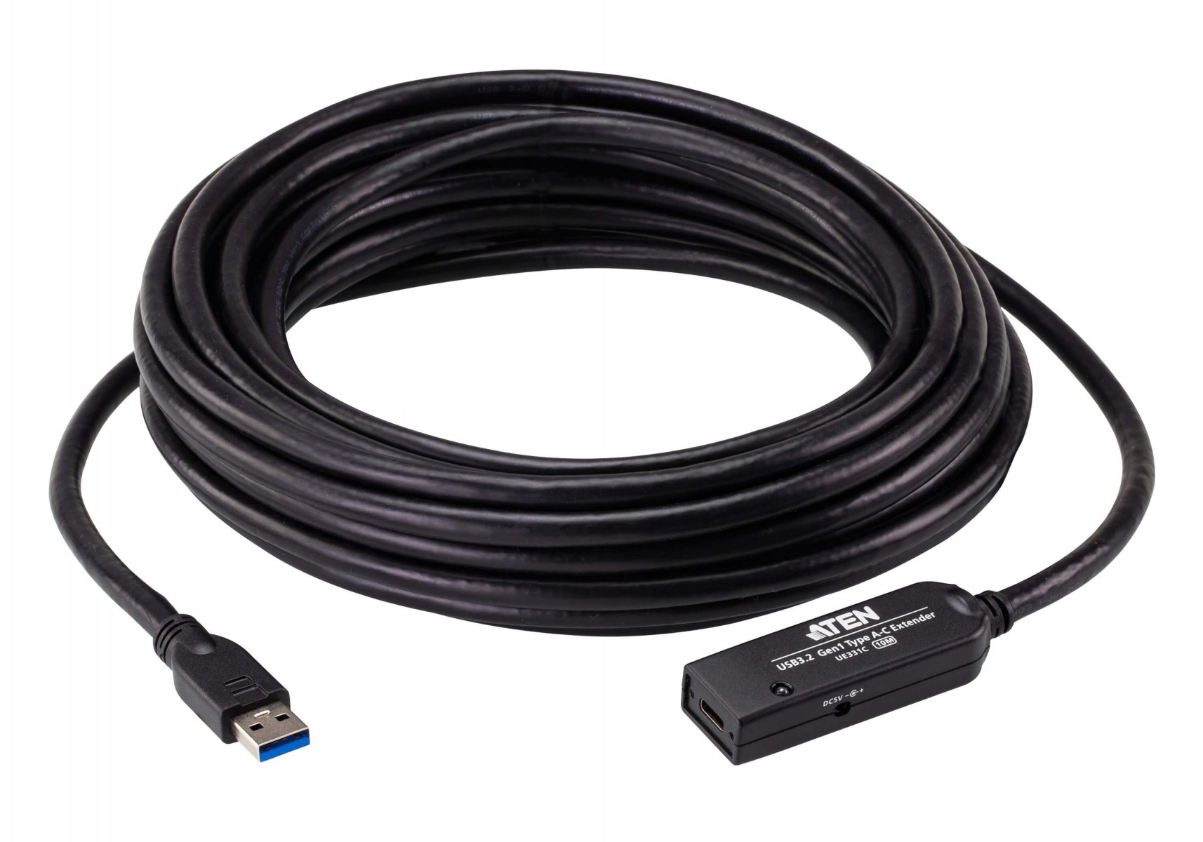 ATEN UE331C כבל אקטיבי באורך 10 מטר USB 3 זכר ל USB-C נקבה כולל ספקי כוח 1 UE331C