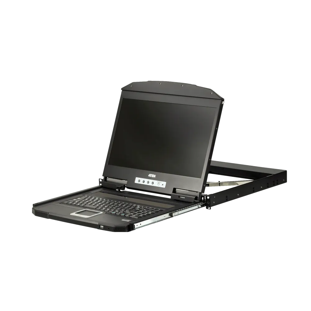ATEN CL3700NW מסך 18 נשלף לארון שרתים חבור HDMI 1 ATEN CL3700NW מסך 18 נשלף לארון שרתים חבור HDMI