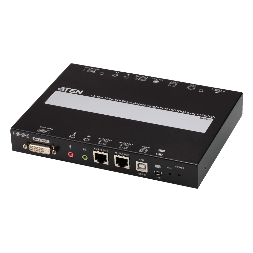 ATEN CN9600 חיבור IP בחיבור DVI למחשב בודד 1 ATEN CN9600 חיבור IP בחיבור DVI למחשב בודד