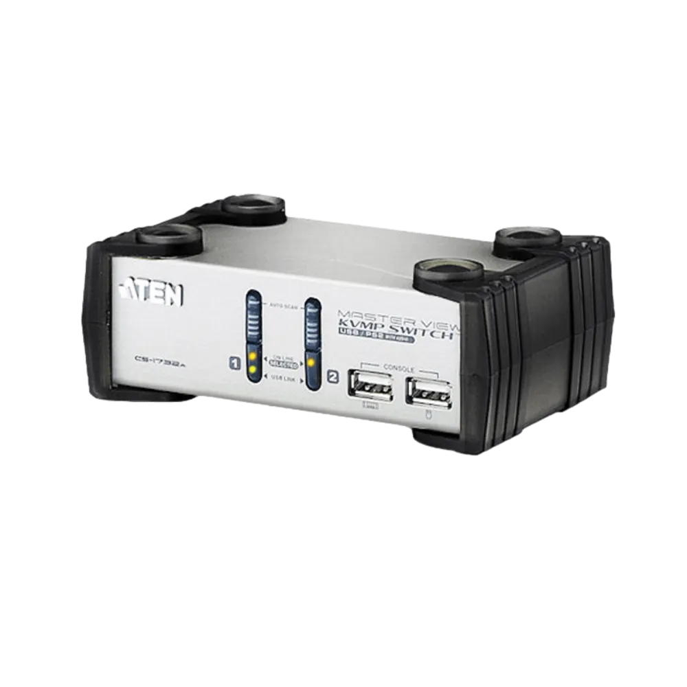 ATEN CS1732A מתג 2 פורטים USB ו VGA 1 ATEN CS1732A מתג 2 פורטים USB ו VGA