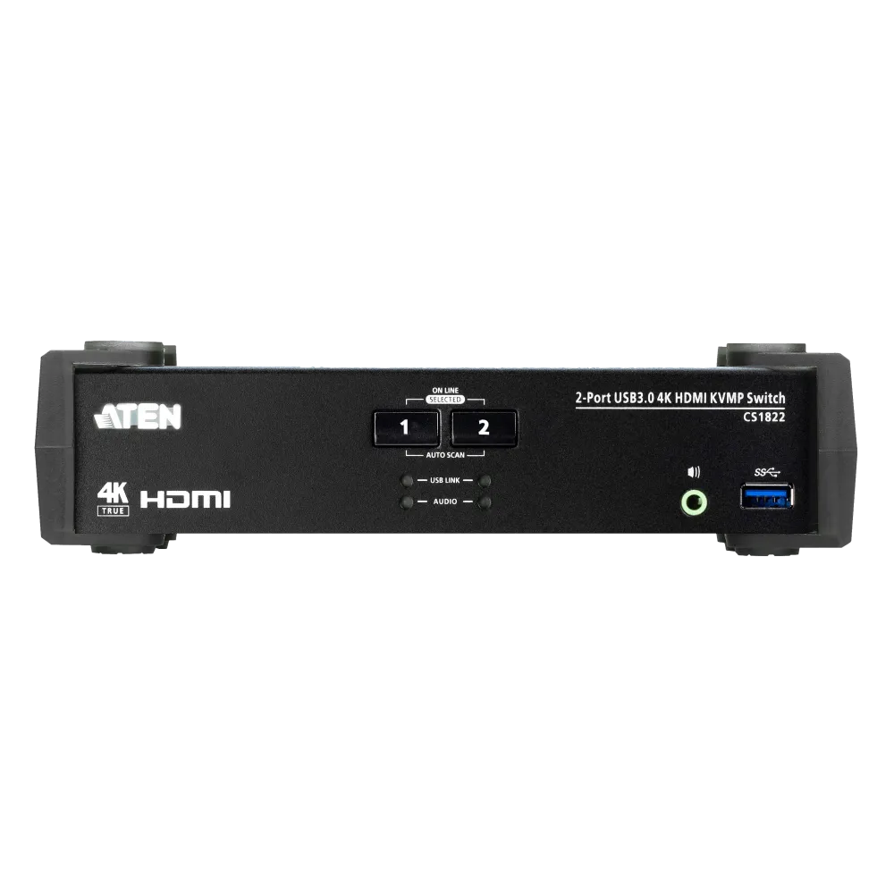 ATEN CS1822 מתג 2 פורטים USB ו HDMI 4K 1 ATEN CS1822 מתג 2 פורטים USB ו HDMI 4K