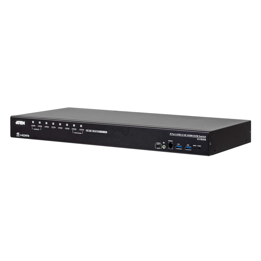 ATEN CS18208 מתג לחיבור 8 שרתים USB ו HDMI 1 ATEN CS18208 מתג לחיבור 8 שרתים USB ו HDMI