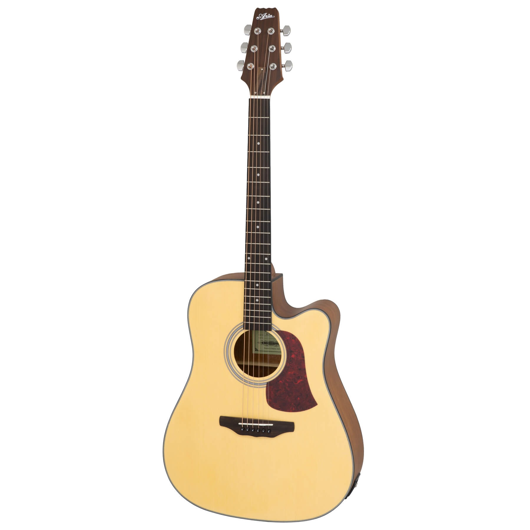 גיטרה אקוסטית מוגברת עם תיק Aria AD-10CE-MTN Matt Natural 3 גיטרה אקוסטית מוגברת עם תיק Aria AD 10CE MTN Matt Natural