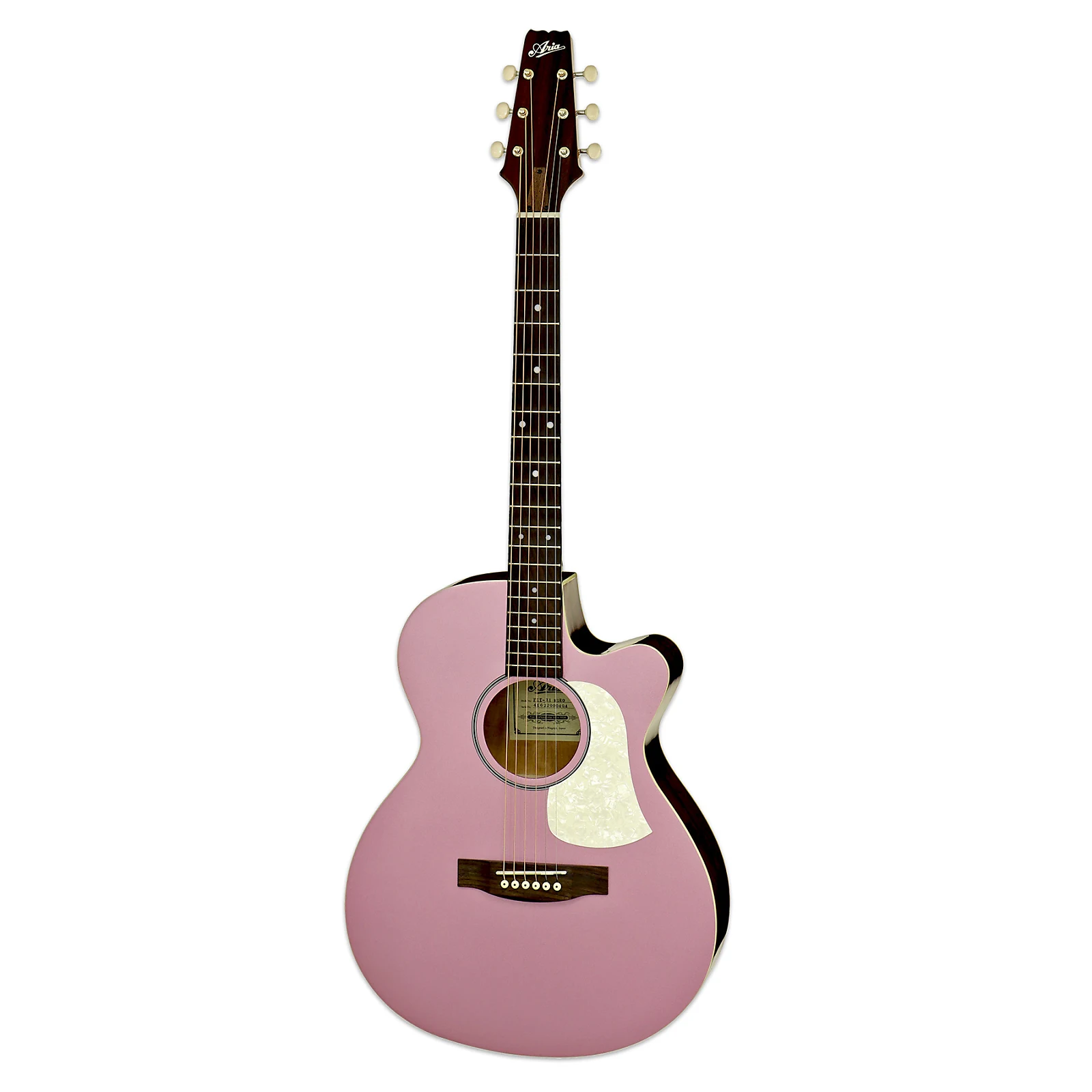גיטרה אקוסטית מוגברת Aria FET-R1MSRO Misty Rose 1 Aria FET R1MSRO Misty 1.webp