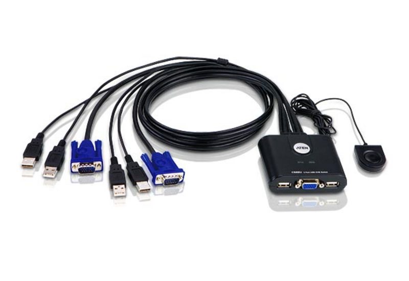 ATEN CS22U מתג 2 פורטים USB ו VGA 1 CS22U