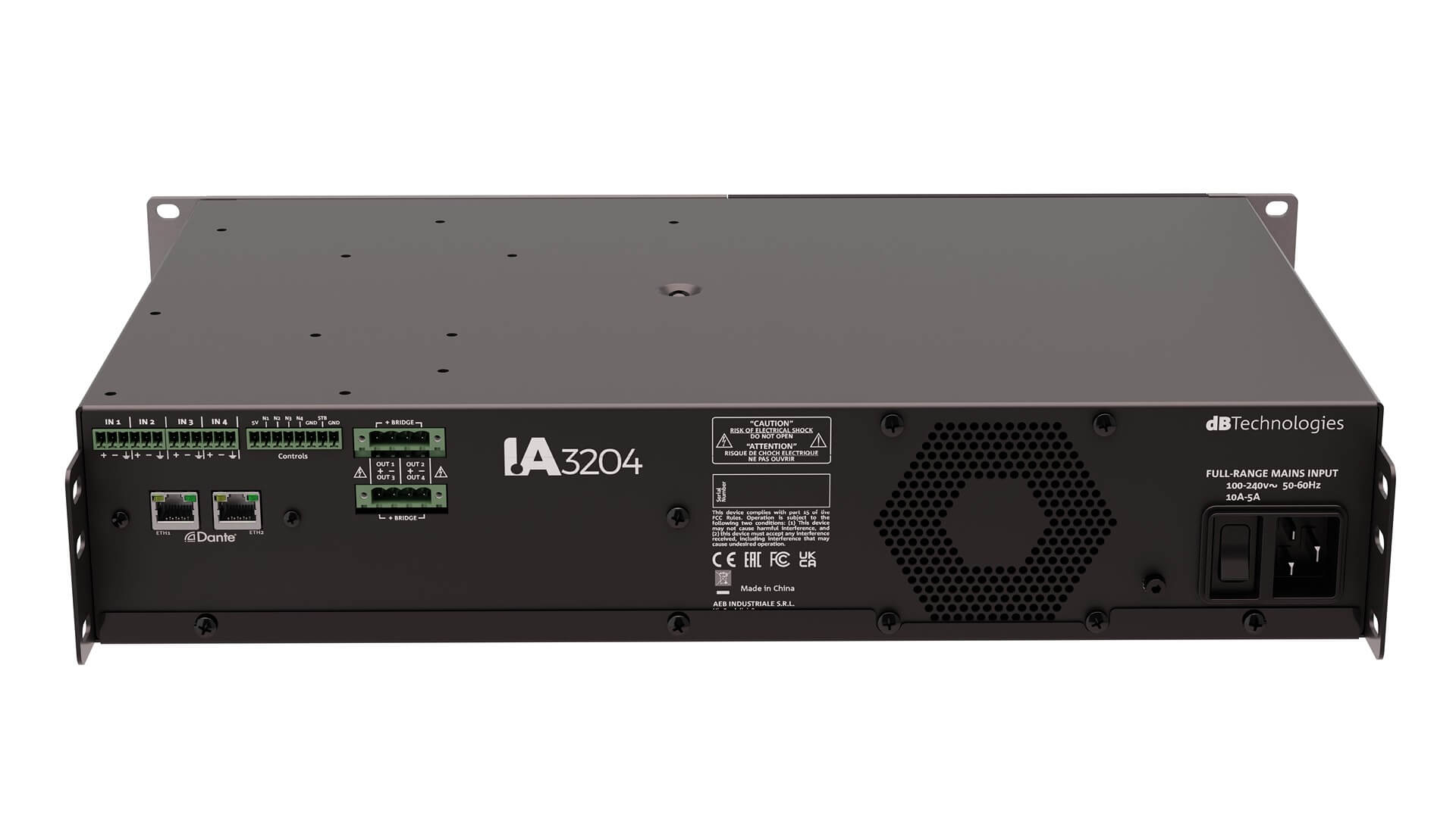 מגבר התקנות דיגיטלי עוצמתי dB Technologies IA3204D עם 4 ערוצים בהספק כולל של 3200W 4 IA3204D backALTO 80mm 11zon.jpg