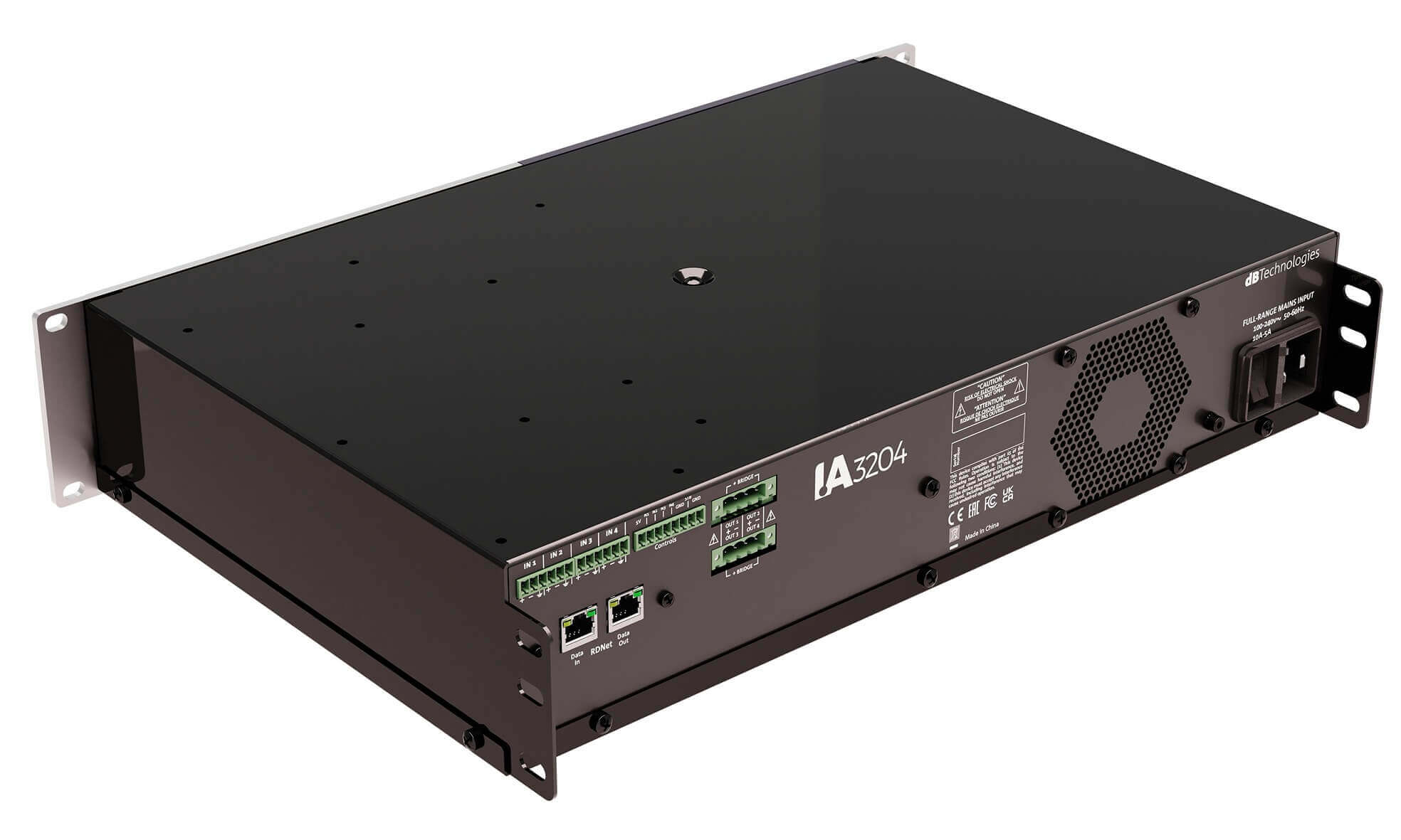 מגבר כוח מקצועי dB Technologies IA3204R DSP RDNet 800Wx4 3 IA3204R 3 4back 80mm 11zon.jpg