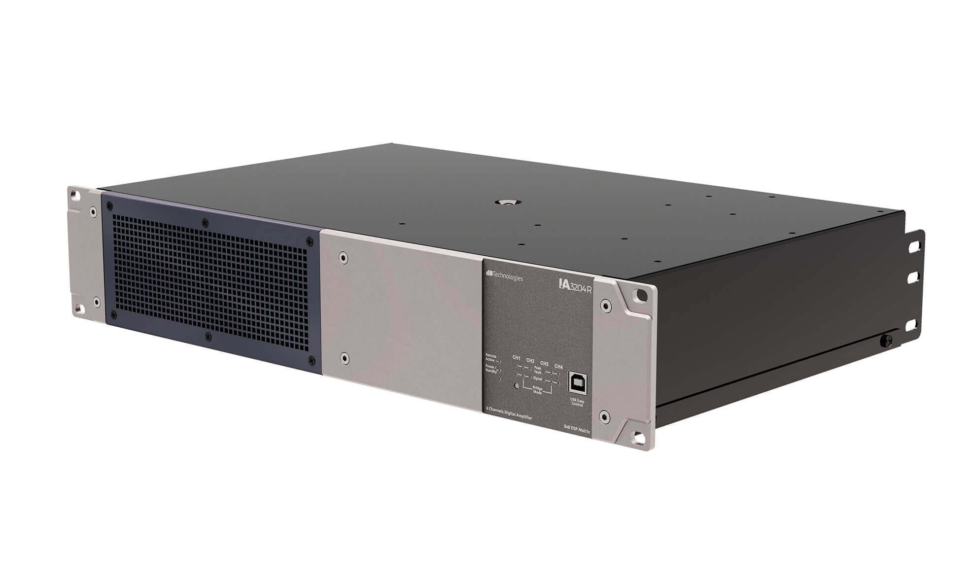 מגבר כוח מקצועי dB Technologies IA3204R DSP RDNet 800Wx4 1 IA3204R 3 4front 80mm 11zon.jpg
