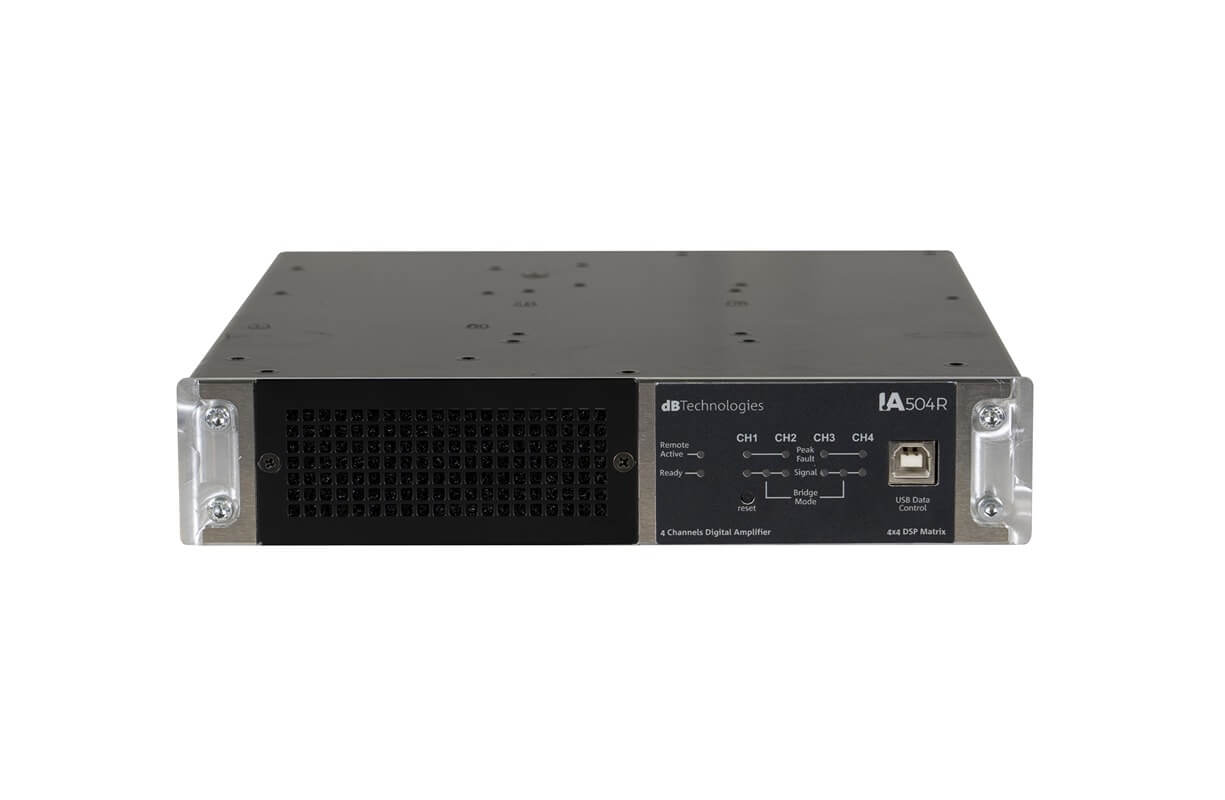 מגבר התקנות דיגיטלי dB Technologies IA504R DSP RDNet 125Wx4 5 IA504 front top 11zon.jpg