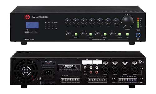 מגבר עם שנאי קו 4 אזורים SHOW MPA-120S 1 MPA 120S.jpg