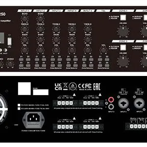 מגבר כריזה SHOW MPA-4250 – 4 אזורים, MP3/Bluetooth/USB