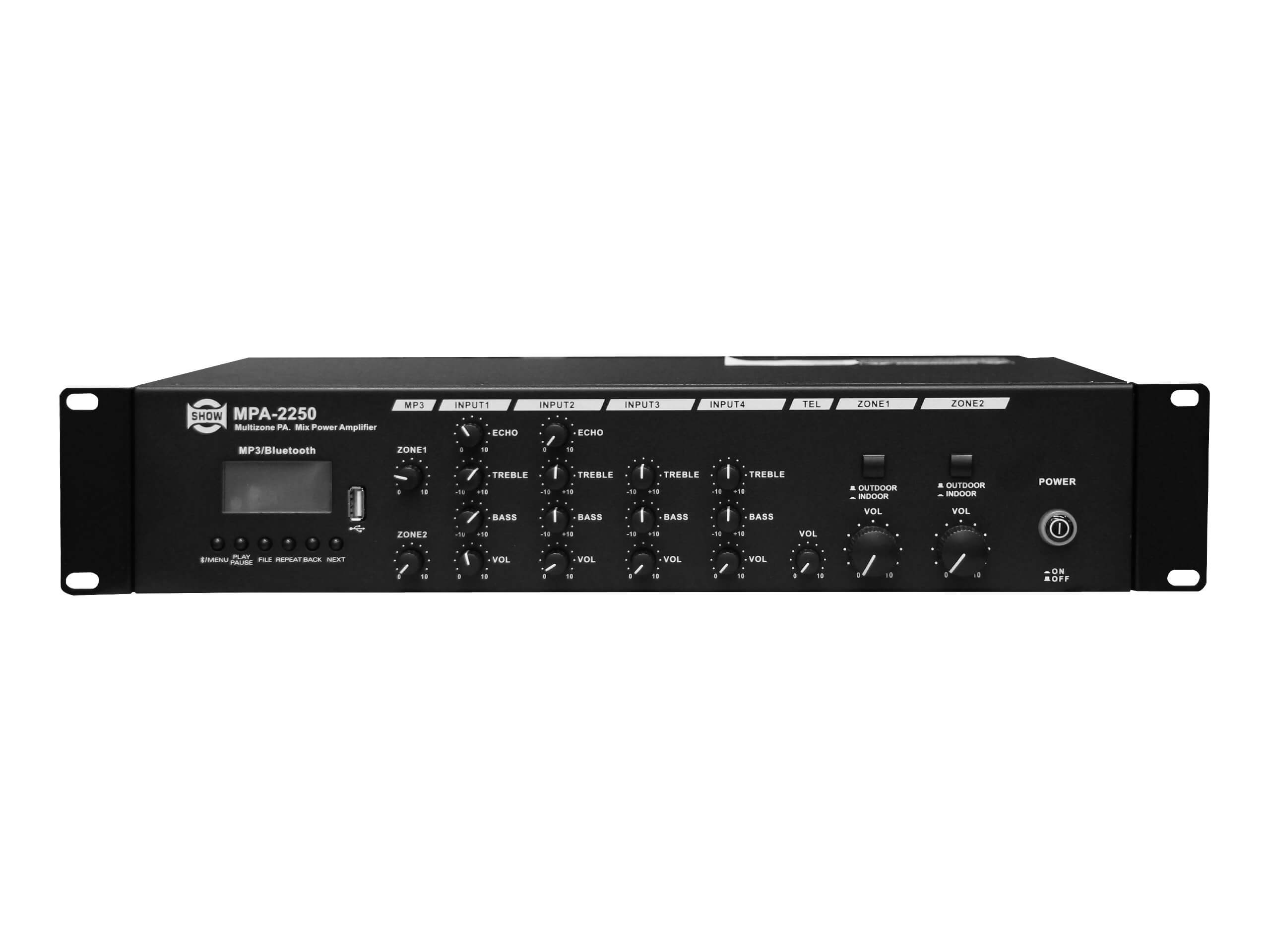 מגבר עם שנאי קו SHOW MPA-2250 MP3/BT/USB 2x250W 1 SHO MPA 2250.jpg