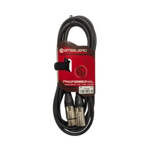 כבל XLR נקבה ל- XLR זכר באורך 3 מטר תוצרת Steelerd
