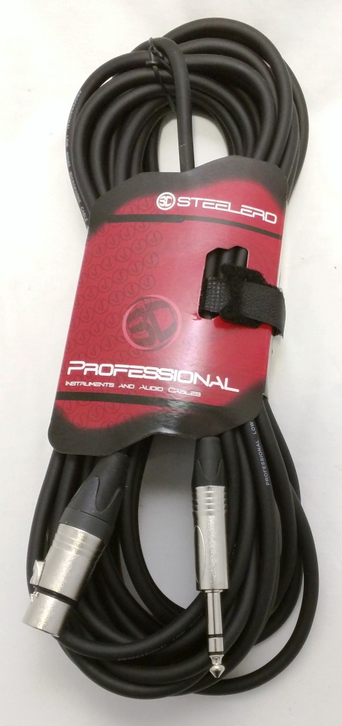 כבל XLR זכר ל- PL 6.3 סטריאו באורך 10 מטר תוצרת Steelerd 2 כבל XLR זכר ל PL 6.3 סטריאו באורך 10 מטר תוצרת Steelerd