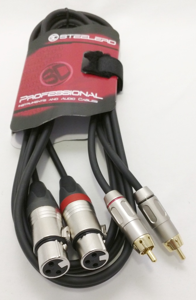 כבל 2 RCA ל-2 XLR נקבה באורך 2 מטר תוצרת Steelerd 2 כבל 2 RCA ל 2 XLR נקבה באורך 2 מטר תוצרת Steelerd