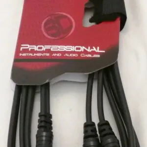 כבל PL 3.5 סטריאו ל-2 RCA באורך 2 מטר Steelerd CD8214 3,5 STEREO -2XRCA 2M