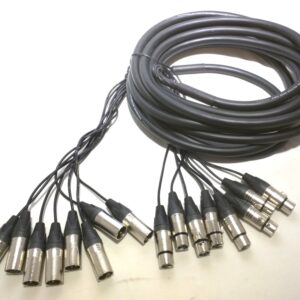 מולטי כבל XLR 8 זכר ל- 8 XLR נקבה באורך 8 מטר תוצרת Steelerd