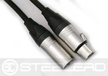 כבל XLR נקבה ל- XLR זכר באורך 2 מטר תוצרת Steelerd 2 כבל XLR נקבה ל XLR זכר באורך 2 מטר תוצרת Steelerd