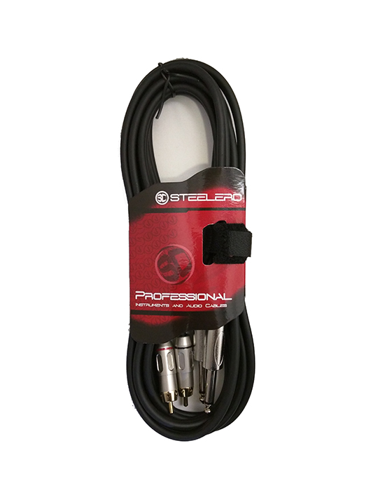כבל 2 RCA ל-2 PL 6.3 מונו באורך 3 מטר תוצרת Steelerd 2 כבל 2 RCA ל 2 PL 6.3 מונו באורך 3 מטר תוצרת Steelerd