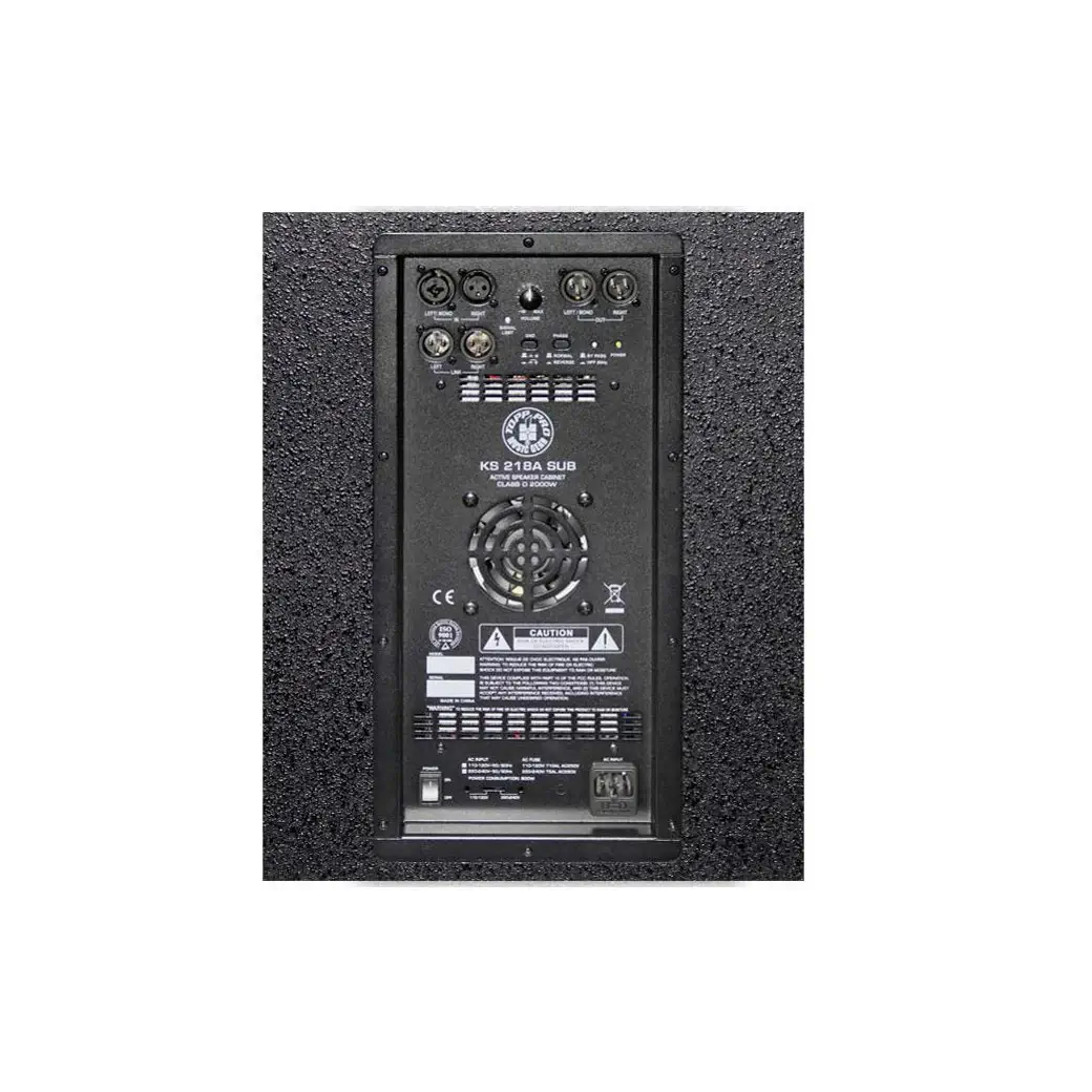 סאב-וופר אקטיבי כפול "18 Topp Pro KS 218A: עוצמה מתפרצת של 4000W Peak 4 סאב וופר אקטיבי כפול "18 Topp Pro KS 218A: עוצמה מתפרצת של 4000W Peak