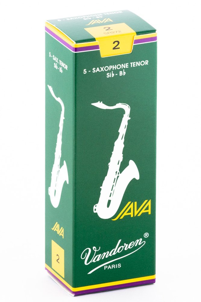 עלים לסקסופון טנור ירוק Java מספר 2 - 5 בקופסא Vandoren SR272 2 עלים לסקסופון טנור ירוק Java מספר 2 5 בקופסא Vandoren SR272