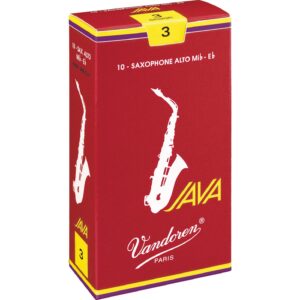 עלה בודד לסקסופון אלט אדום Java Red Cut מספר 3 – Vandoren SR263R