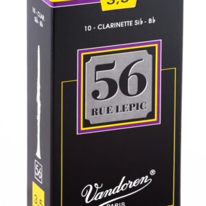 עלים לקלרינט מספר 3.5- 10 בקופסא Vandoren Lepic 56