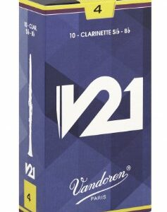 עלים לקלרינט V21 מספר 4 -10 בקופסא Vandoren CR804