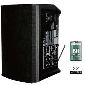 בידורית מקצועית “6.5 נטענת, 100W, עם מיקסר 3 ערוצים, Bluetooth/MP3 ואפקט Topp Pro Ready 6B Reverb
