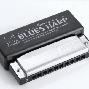 מפוחית בלוז דיאטונית 10 חורים Kongsheng Blues Harp כסף | סולם C