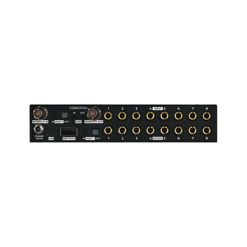 ממיר AD/DA Ferrofish Pulse8 AE – 8 ערוצים אנלוגי עם ADAT, 32Bit/192kHz ותצוגה צבעונית 6 ממיר AD/DA Ferrofish Pulse8 AE – 8 ערוצים אנלוגי עם ADAT, 32Bit/192kHz ותצוגה צבעונית – תמונה 6