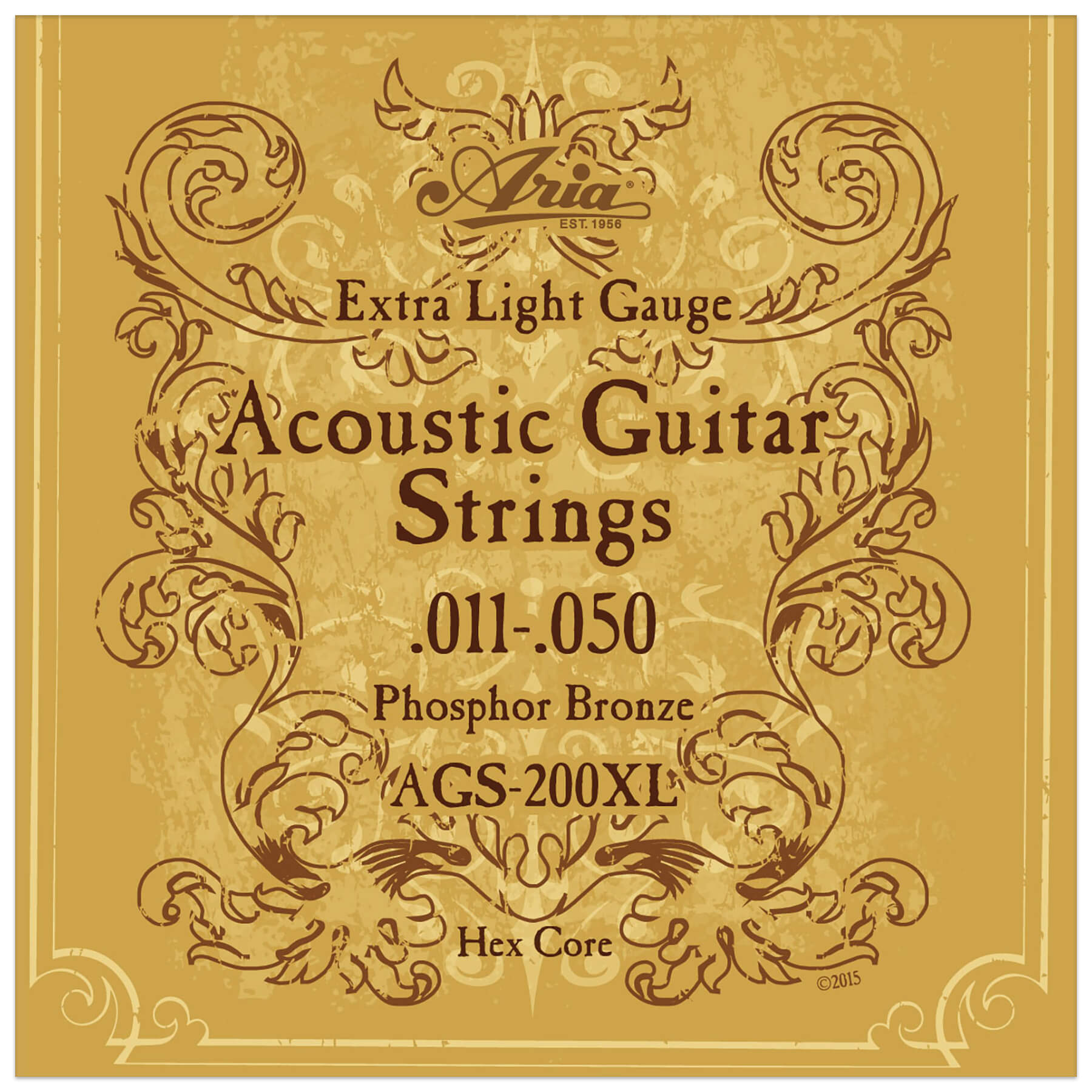 סט מיתרים לגיטרה אקוסטית Aria 11-50 AGS 200XL 3 סט מיתרים לגיטרה אקוסטית Aria 11 50 AGS 200XL