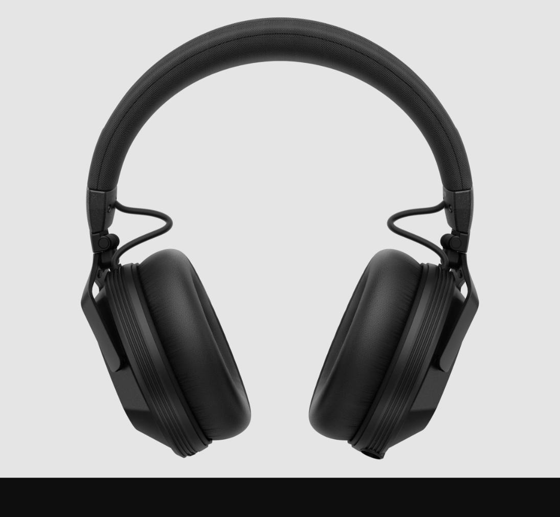 אוזניות DJ אלחוטיות AlphaTheta HDJ-F10 – SonicLink 9ms, ANC ו-Bluetooth (אוזניות בלבד, שחור) 2 אוזניות AlphaTheta HDJ-F10 – מבט קדמי