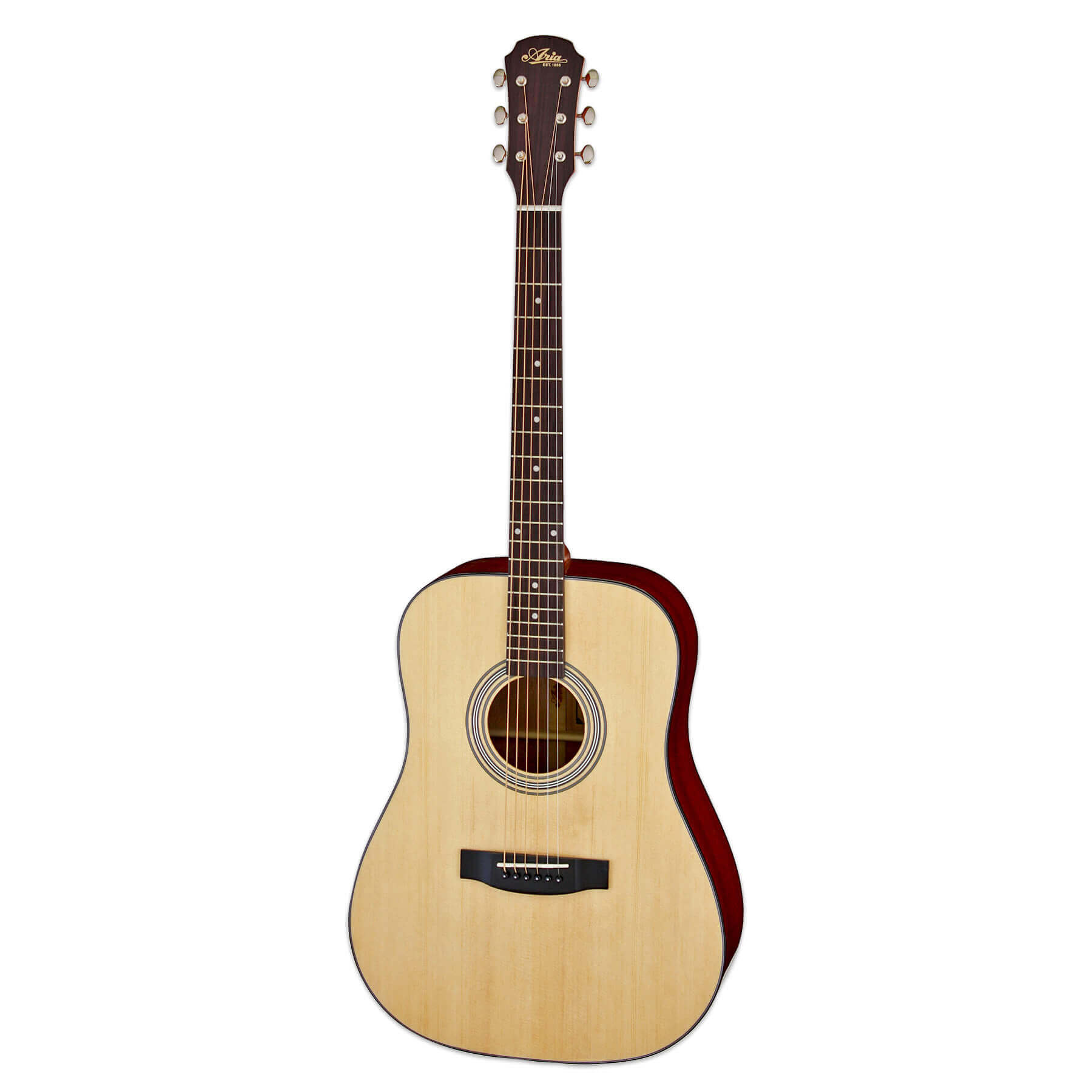 גיטרה אקוסטית סוליד טופ Aria AD-211-N Solid Top 3 גיטרה אקוסטית סוליד טופ Aria AD 211 N Solid Top