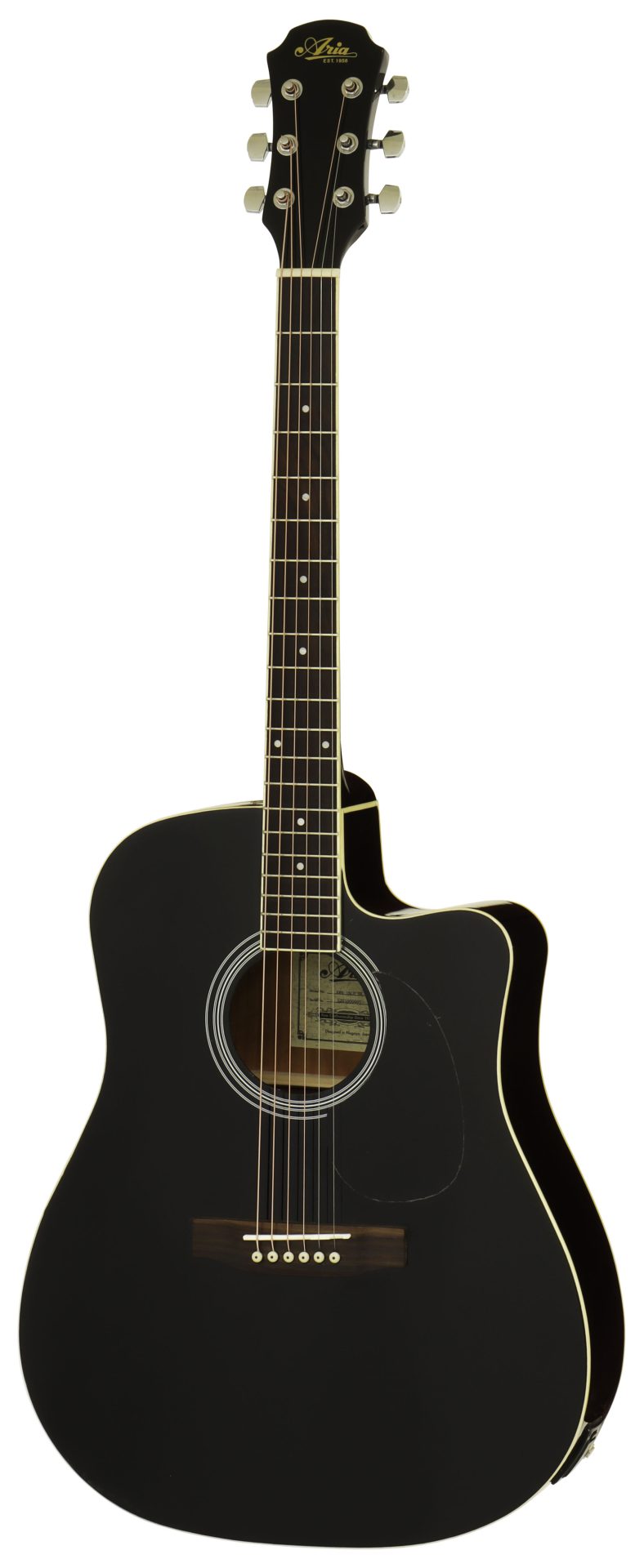 גיטרה אקוסטית מוגברת Aria AWN15CE BK Black 3 גיטרה אקוסטית מוגברת Aria AWN15CE BK Black
