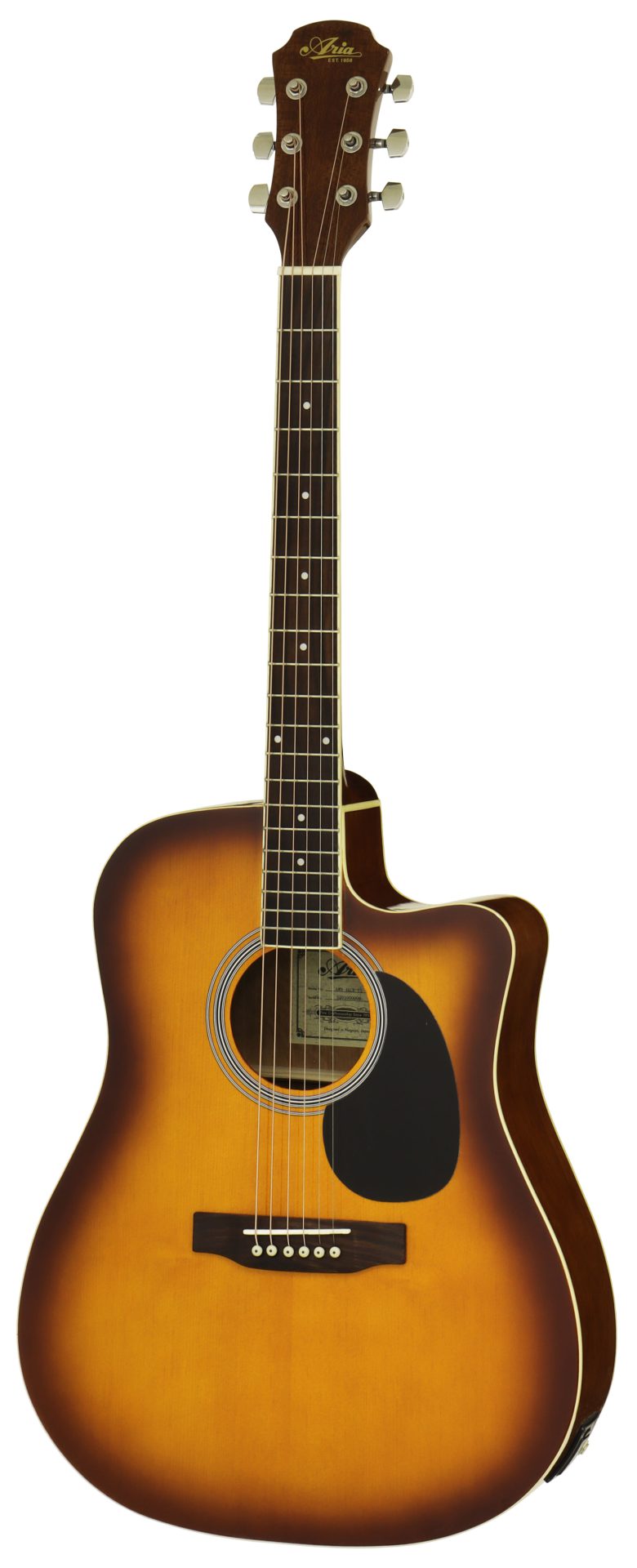גיטרה אקוסטית מוגברת Aria AWN 15 CE -TS Tobacco Sunburst 1 awn15ce ts scaled 1.jpg