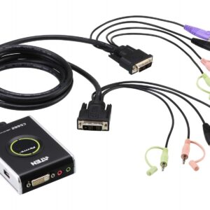 ATEN CS682 מתג 2 פורטים USB, DVI ו אודיו