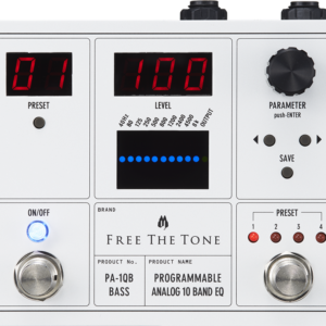 אקולייזר לבס Free The Tone PA-1QB – EQ אנלוגי 10 פסים עם פריסטים ו-MIDI (יבוא בלעדי)