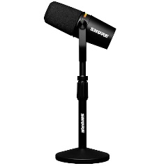 Shure MV7+-K-BNDL XLR/USB SPEECH MICROPHONE, BLACK +STAND