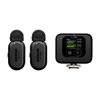 Shure MV-TWO-KIT-Z6 Two Lavs, Charge Case, Plug-in Receiver 1 bm 35600 001 12