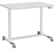 LUMI שולחן עמידה ישיבה פנאומטי עם גלגלים 915x560mm