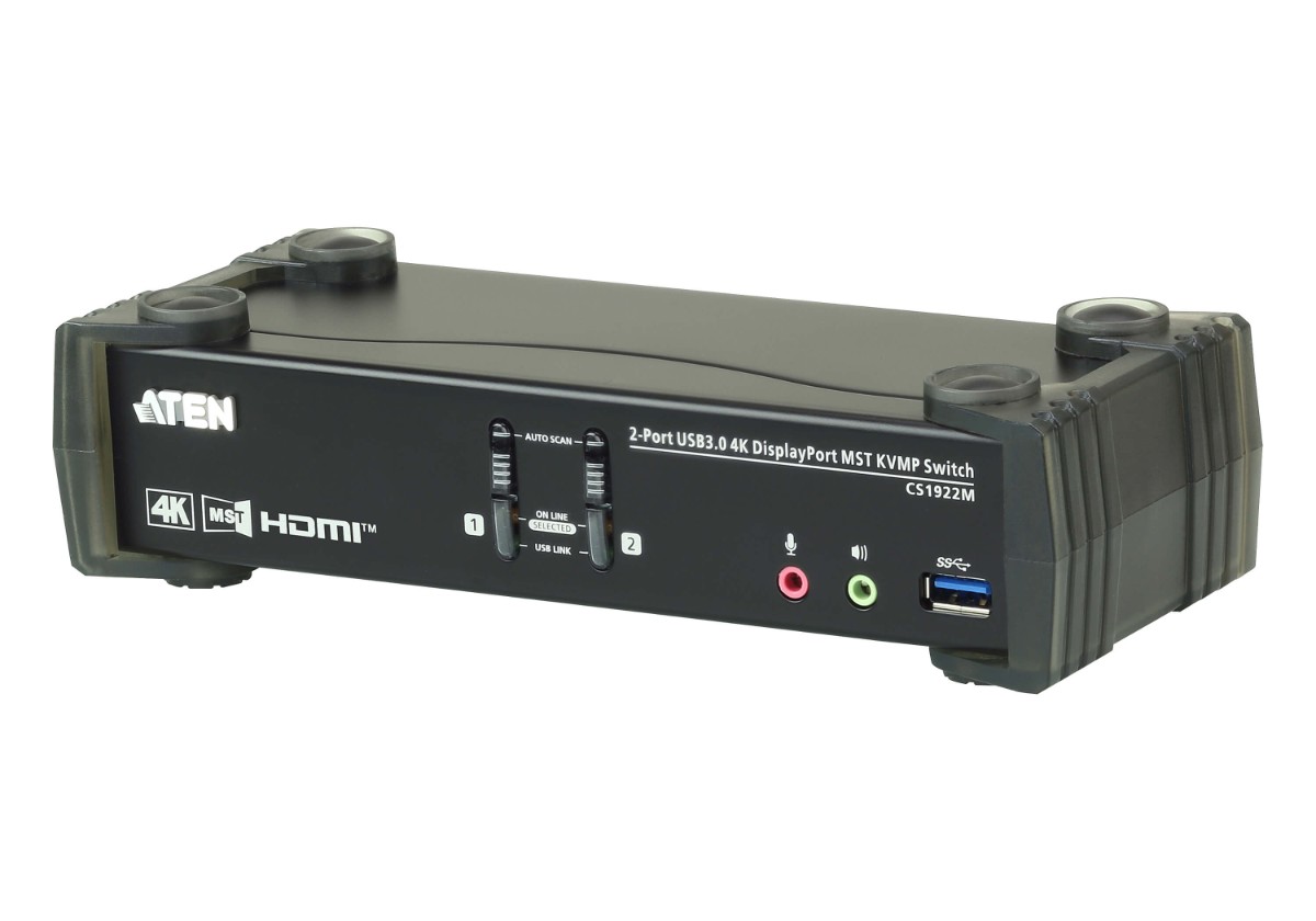 ATEN CS1922M מתג 2 פורטים USB ו DisplayPort 4K עם MST 1 ATEN CS1922M מתג 2 פורטים USB ו DisplayPort 4K עם MST