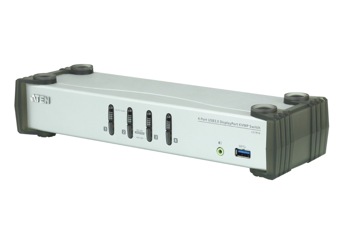ATEN CS1914 מתג 4 פורטים USB ו DisplayPort 4K UHD, 4K 1 ATEN CS1914 מתג 4 פורטים USB ו DisplayPort 4K UHD, 4K